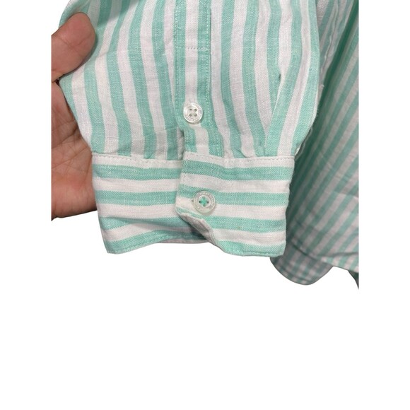 Tommy Bahama Turquoise Linen Button Front Top Size XL Tunic Beach Resort - Picture 6 of 15